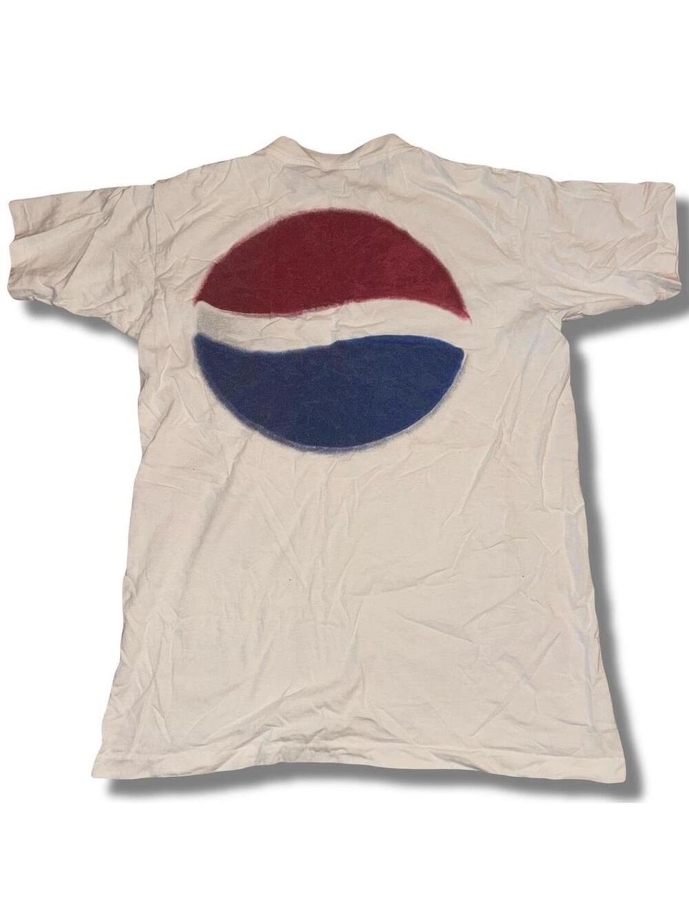 Vintage 90s Pepsi Promo Shirt with front and back graphics. Size: M